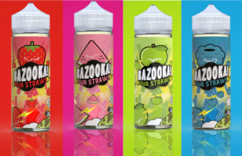 Bazooka e Liquid Sour Straws 100ml Vape Juice 0 Mg 3 Mg 6 Mg Made in USA - Image 4