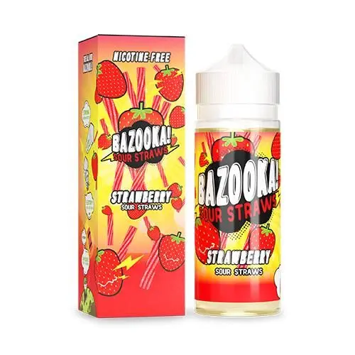 Bazooka e Liquid Sour Straws 100ml Vape Juice 0 Mg 3 Mg 6 Mg Made in USA - Image 5