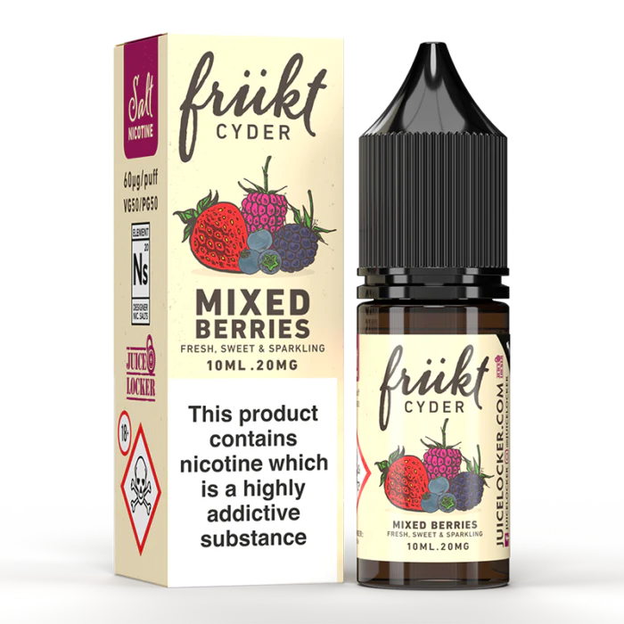 Frukt Cyder - Nicotine Nic Salt E Liquid Vape Juice 10ML 10 BOTTLES - Image 3