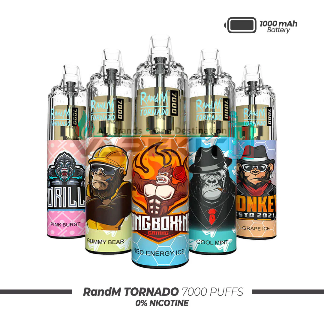 RandM Tornado 7000 Puffs 0% Nicotine Vape -Box of 10 - Image 3