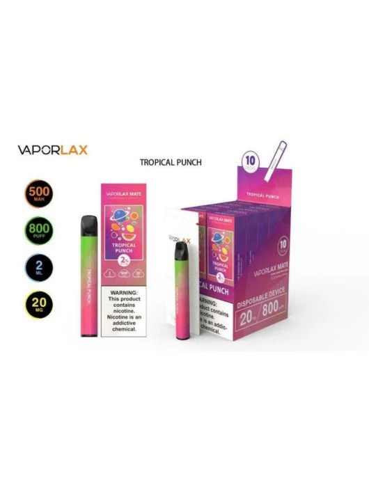 VAPORLAX MATE Prefilled Vape Pod  800 Puffs - Image 15